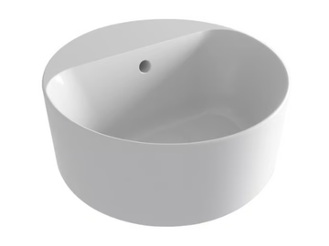 OPEN - Countertop round ceramic washbasin with overflow by Olympia Ceramica - view 2